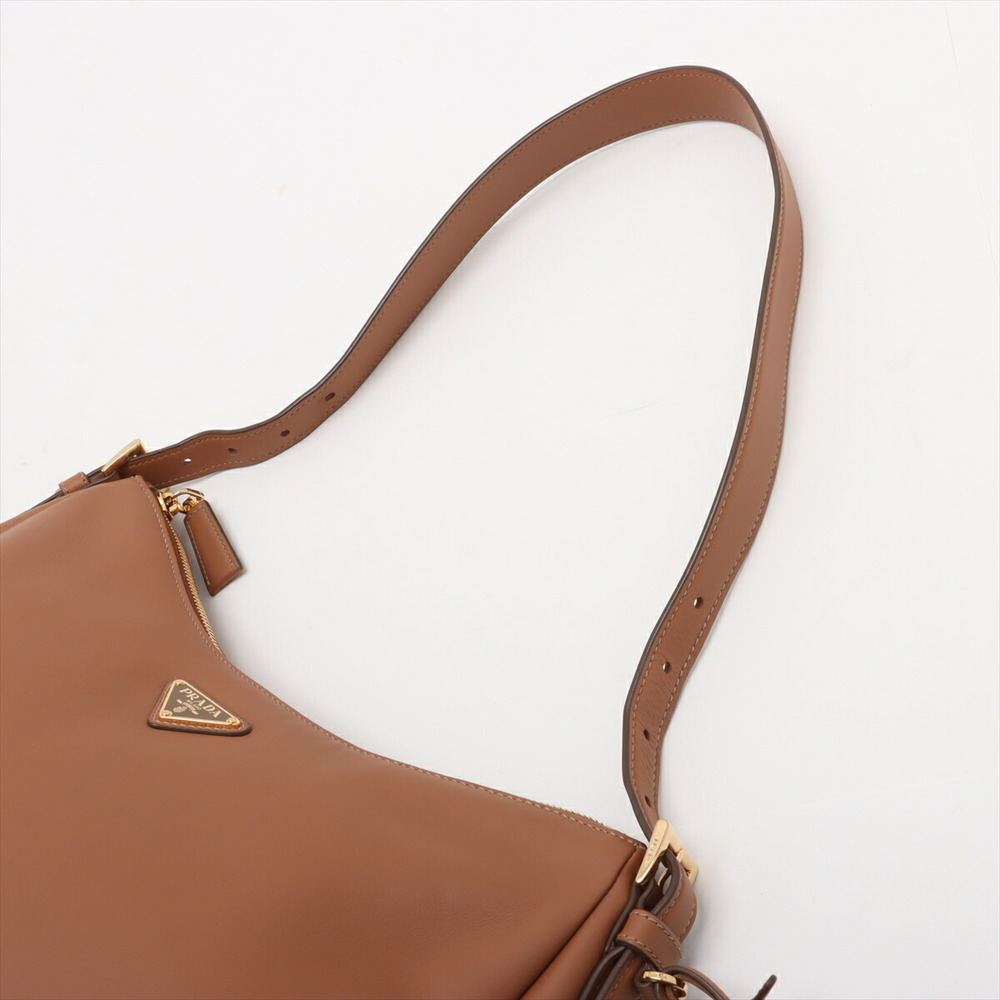 Prada Aime Leather Shoulder Bag Brown - Picture 5 of 8